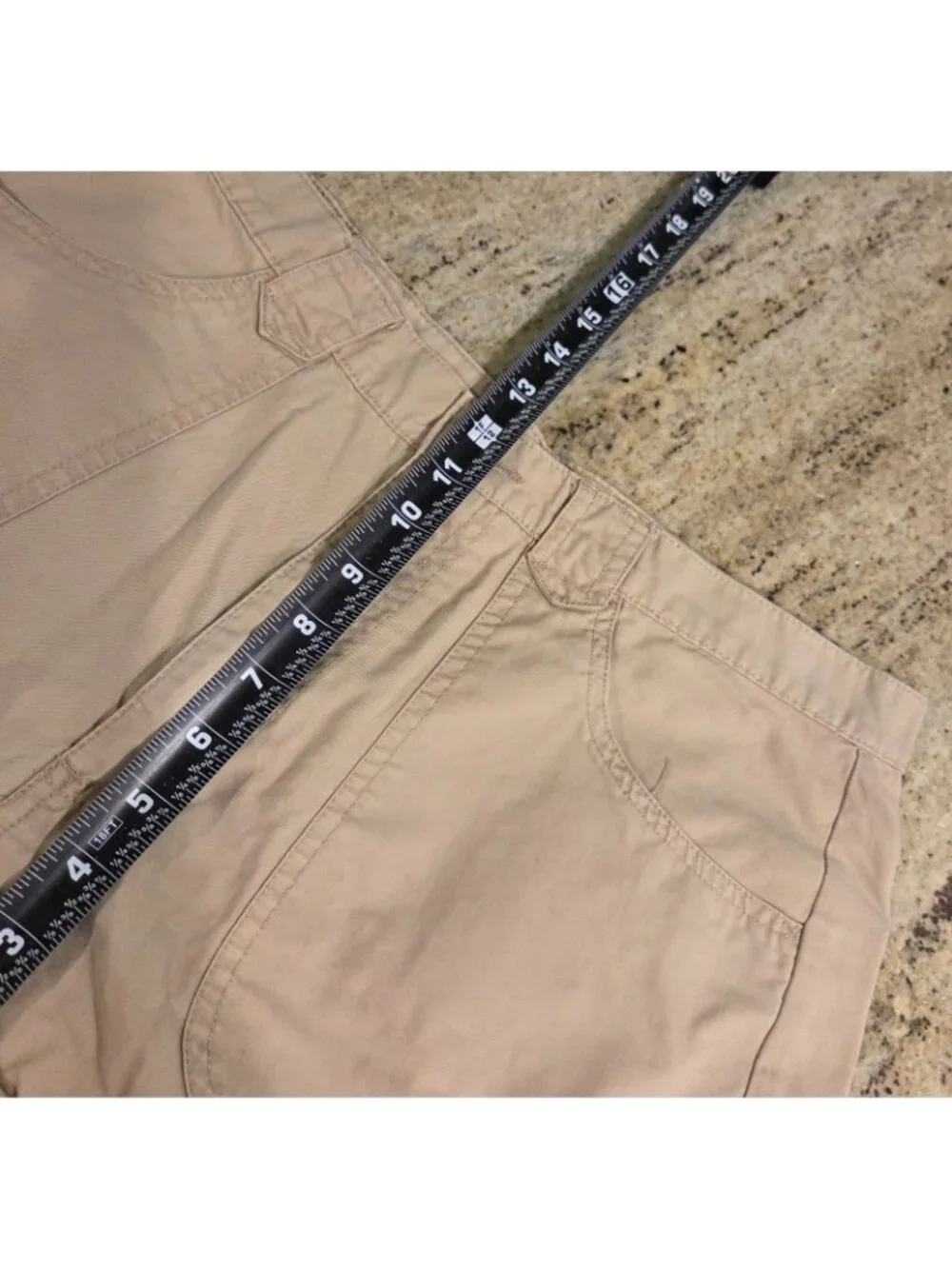 Vtg Y2k 90s Bill Blass Woman's 12 Tan Khaki Utility High Rise Shorts Big Pockets